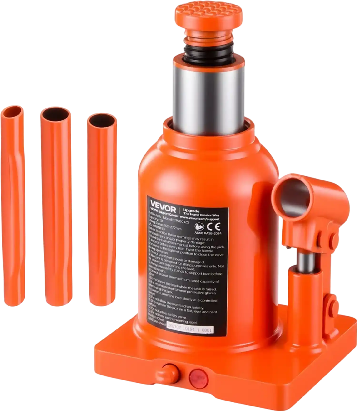 Vevor Bottle Jack 12-Ton Hydraulic Welded Jack New