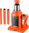 VEVOR Hydraulic Bottle Jack 12 Ton (26455.5 lbs) 5.98"-10.71" Lifting Range, for Heavy-Duty Pickup, Medium-Duty Truck, RV, Auto Repair and House Lift, Welded Jack with 3-Section Long Handle, Orange