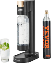 VEVOR Sparkling Water Maker, Soda Maker Machine for Home Carbonating, Seltzer Water Starter Kit with BPA-free 1L PET Bottle, CO2 Cylinder, Compatible with Mainstream Screw-in 60L CO2 Cylinder
