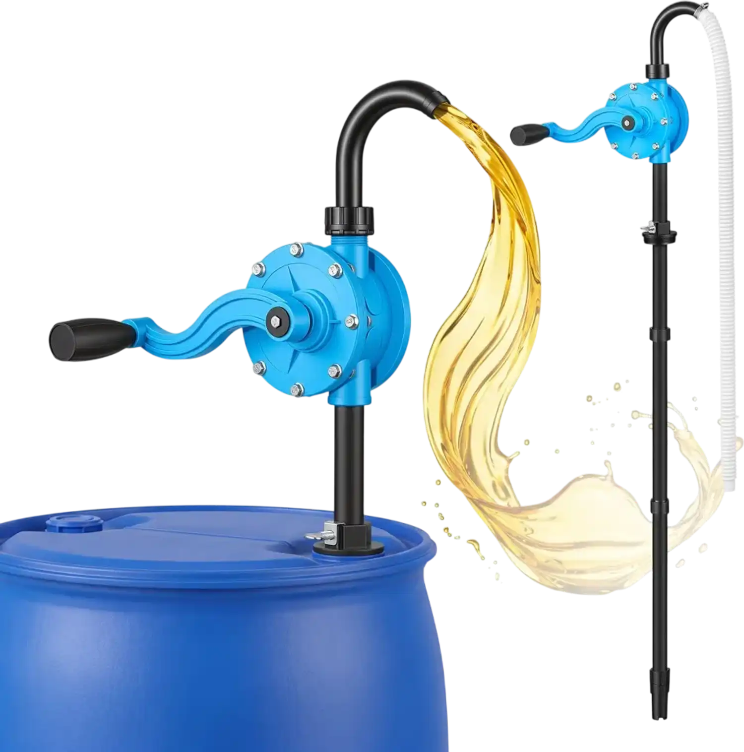 Vevor Drum Pump Polypropylene Rotary Barrel Hand Crank Pump 4-6.7 GPM New
