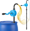 VEVOR Drum Pump 4-6.7 GPM Flow Polypropylene Rotary Barrel Pump Hand Crank, Fits 15 to 55 Gallon Drums, Hand-Operated with Suction Tube, Rapid Transfer of Water, Diesel, Kerosene, Mild Acids & Alkalis