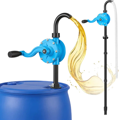 Vevor Drum Pump Polypropylene Rotary Barrel Hand Crank Pump 4-6.7 GPM New