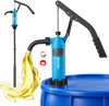 VEVOR Drum Pump 10 oz per Stroke PP Hand Operated DEF Pump Blue + Black, Fits 15 to 55 Gallon Drums & Barrels, with Telescoping Suction Tube, Transfers Water, Diesel, Kerosene, Mild Acids & Alkalis