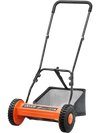 VEVOR Push Reel Lawn Mower 16 inch, 5 Blades Manual Push Mower No Motor, 0.6-1.75 in Adjustable Cutting Height, Walk-Behind Lawn Mowers with Grass Catcher Bag for Green Lawns, Driveways, Courtyards