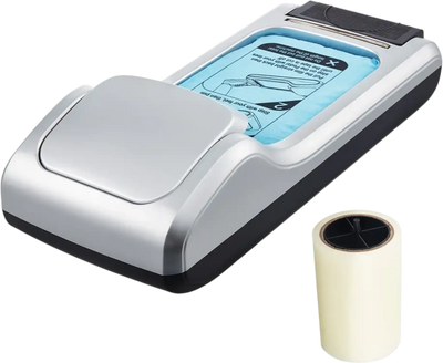 VEVOR Shoe Cover Dispenser, Automatic Shoe Film Machine with 1 Roll (600 Pcs) of Non-Slip Disposable Sole Membrane, Fits Size Up to US 11, for Home, Office, Lab, Factory, Hospital, Indoor Use, Silver