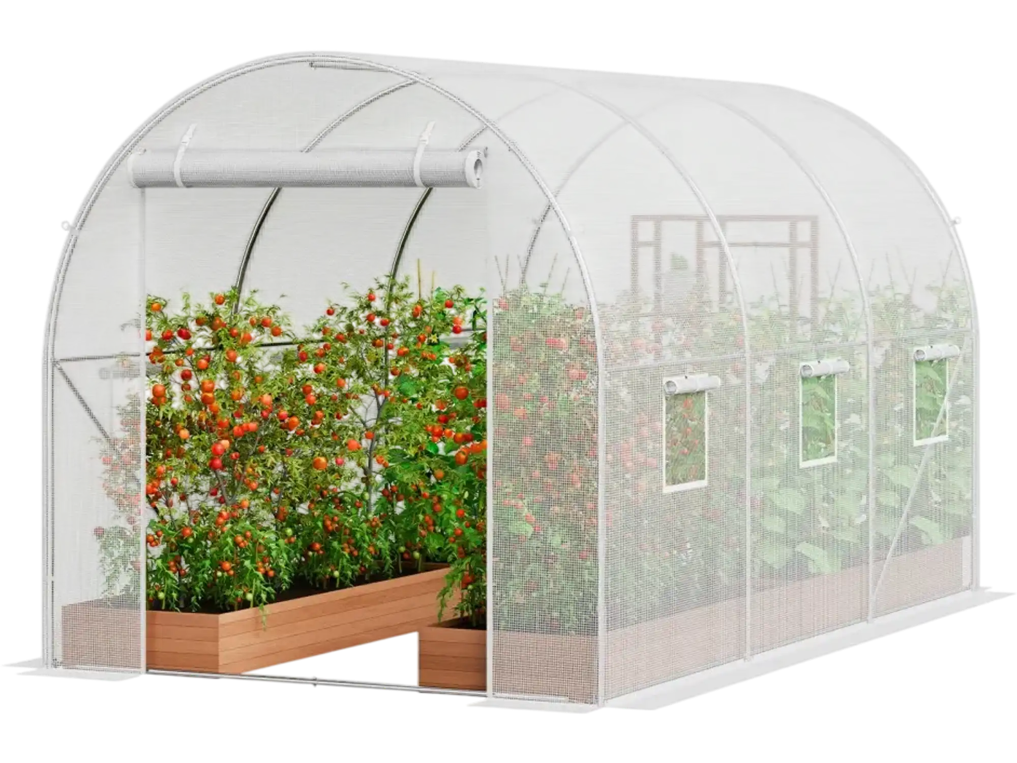 Vevor Greenhouse Walk-In Tunnel Hoop House 9.6x6.4x6.2' White New