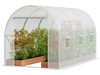 VEVOR Walk-in Tunnel Greenhouse, 9.6x6.4x6.2 ft Hoop House Greenhouse Tunnel, Plant Hot House with Galvanized Steel Frame, White PE Cover, Roll-up Zipper Door and 6 Windows for Outdoor