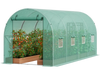 VEVOR Walk-in Tunnel Greenhouse 14.6x6.36x6.3ft Galvanized Frame PE Cover Green