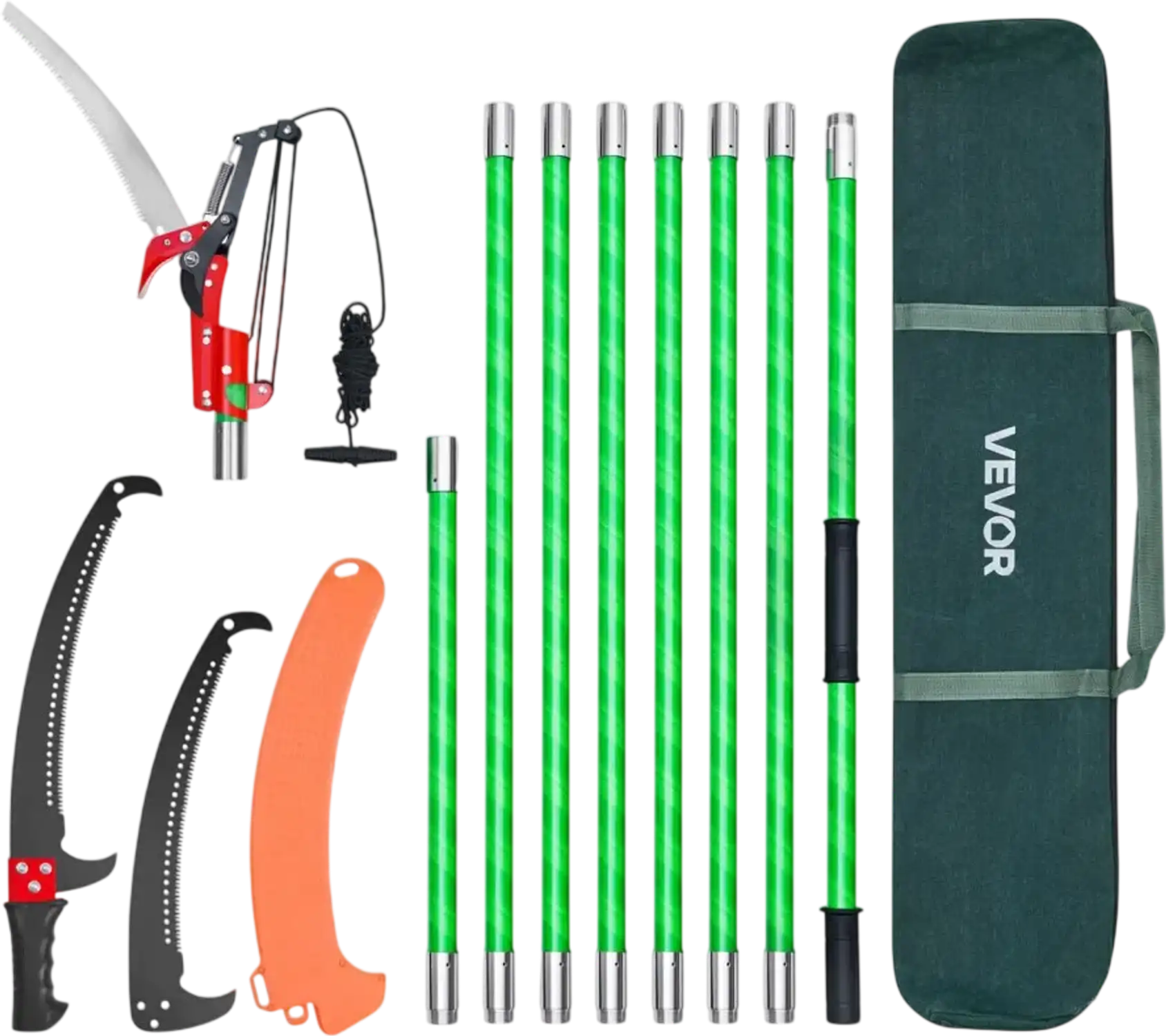 Vevor Pole Saw Manual Extendable Tree Pruner with Scissors 3.87'-27' New