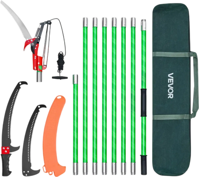 Vevor Pole Saw Manual Extendable Tree Pruner with Scissors 3.87'-27' New