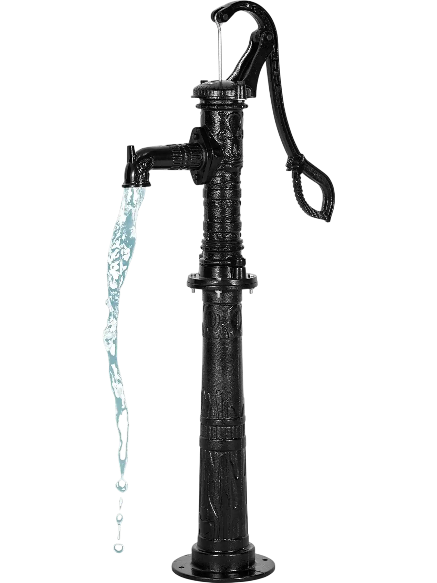 Vevor Well Hand Pump 20' Max Lift Cast Iron with Base New