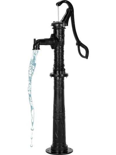 Vevor Well Hand Pump 20' Max Lift Cast Iron with Base New