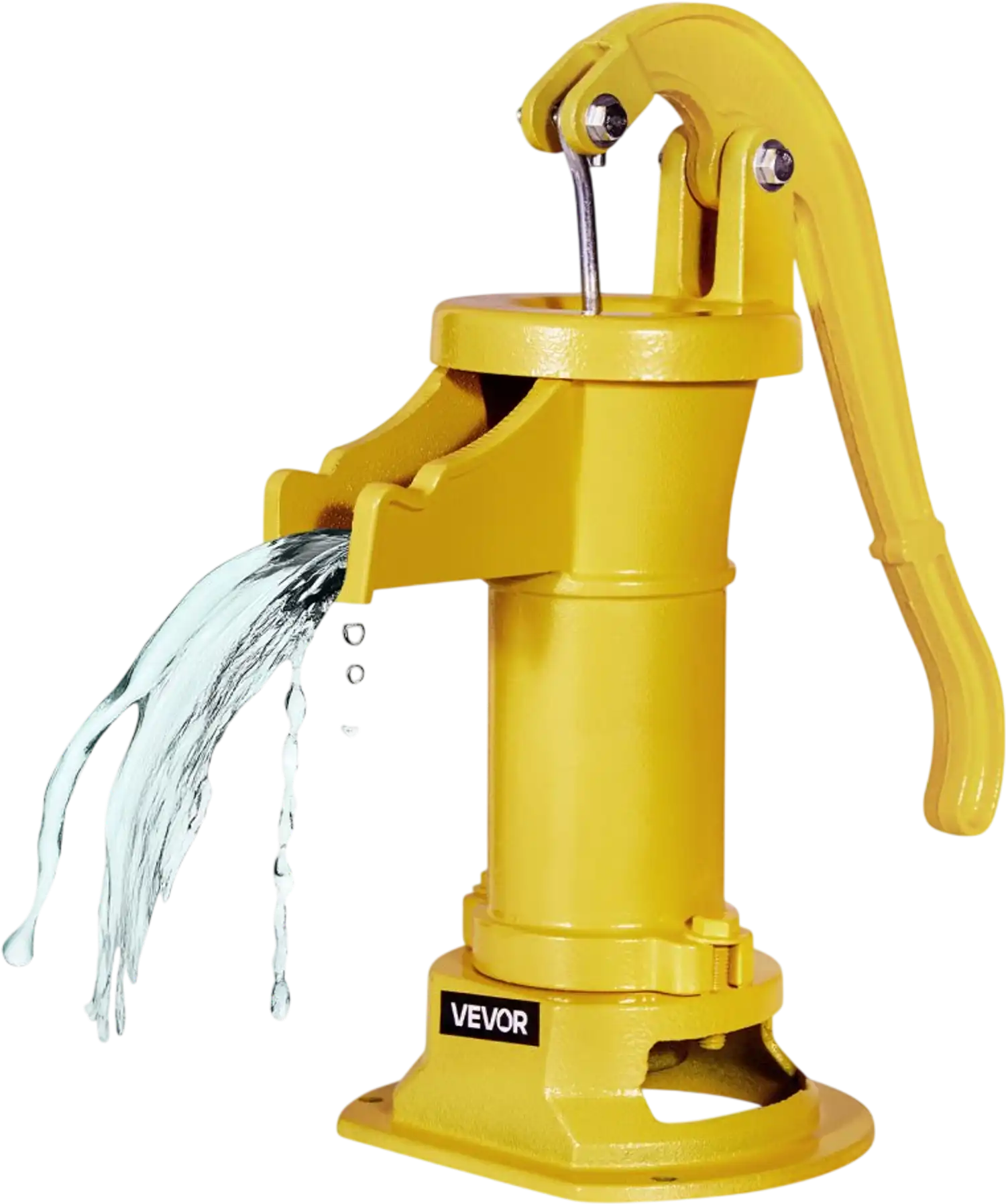 Vevor Hand Water Pump 25' Lift Cast Iron Pitcher Pump Yellow New