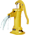 VEVOR Well Hand Pitcher Pump, 25 ft Maximum Lift, Antique Cast Iron Manual Hand Water Pump, NPT 1-1/4 in Connection, Easy Installation, Old Fashioned for Outdoor Garden, Pond, Backyard, Farm, Yellow