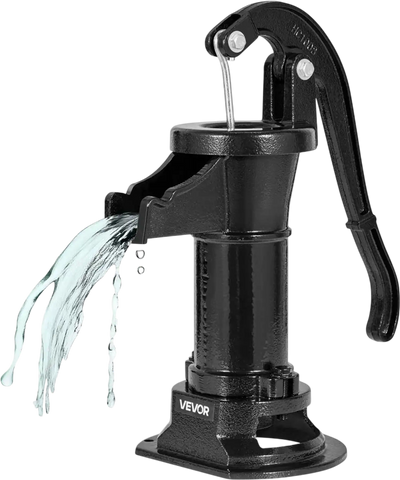 Vevor Hand Water Pump Well Pitcher 25' Max Lift Cast Iron Black New