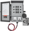 VEVOR Manual Transfer Switch, 30-Amp 6-Circuit, Prewired Generator Transfer Switch Kit with NEMA L14-30P Power Inlet Box, Double-Throw Switch, NEMA 3R, Mechanical Watt Meter, for 7500W Generators