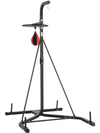 VEVOR 2 in 1 Punching Bag Stand, Steel Heavy Duty Workout Equipment, Adjustable Height Boxing Punching Bag and Speed Bag Stand, Freestanding Sandbag Rack, Holds Up to 140 lbs, for Home Gym Fitness