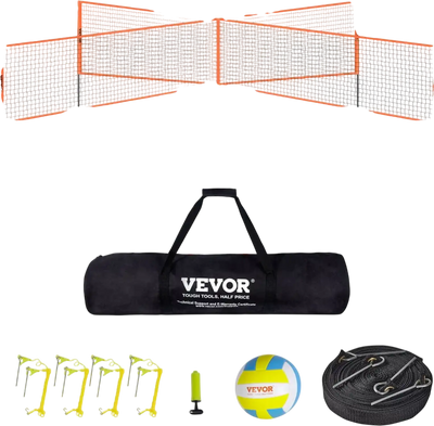 Vevor Volleyball Net 4-Way Adjustable Height Outdoor Game Set New