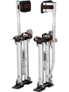 VEVOR Drywall Stilts, 18''-30'' Adjustable Aluminum Tool Stilts with Protective Knee Pads, Durable and Non-slip Work Stilts for Sheetrock Painting, Walking, Taping, Silver