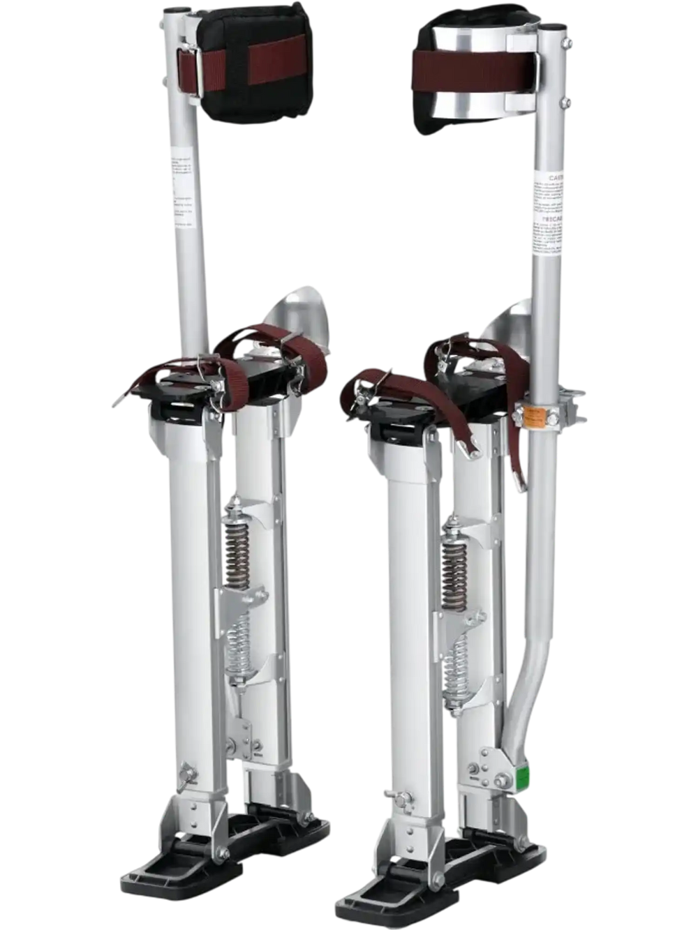 VEVOR Drywall Stilts, 18''-30'' Adjustable Aluminum Tool Stilts with Protective Knee Pads, Durable and Non-slip Work Stilts for Sheetrock Painting, Walking, Taping, Silver