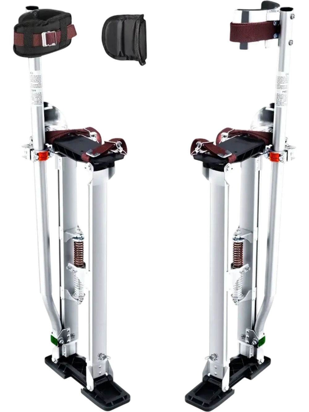 VEVOR Drywall Stilts, 24''-40'' Adjustable Aluminum Tool Stilts with Protective Knee Pads, Durable and Non-slip Work Stilts for Sheetrock Painting, Walking, Taping, Silver