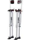 VEVOR Drywall Stilts, 36''-50'' Adjustable Aluminum Tool Stilts with Protective Knee Pads, Durable and Non-slip Work Stilts for Sheetrock Painting, Walking, Taping, Silver