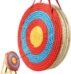 VEVOR Archery Target, 5 Layers 20" Arrow Target, Traditional Solid Straw Round Archery Target Shooting Bow, Hand-Made Arrows Target, Coloured Rope Target for Backyard Outdoor Hunting Shooting Practice