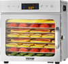 VEVOR Food Dehydrator Machine, 8 Stainless Steel Trays, 400W Electric Food Dryer with Adjustable Temperature & 24-Hour Timer, Heated Dryer for Jerky, Meat, Fruit, Vegetables, Herbs, Dog Treats