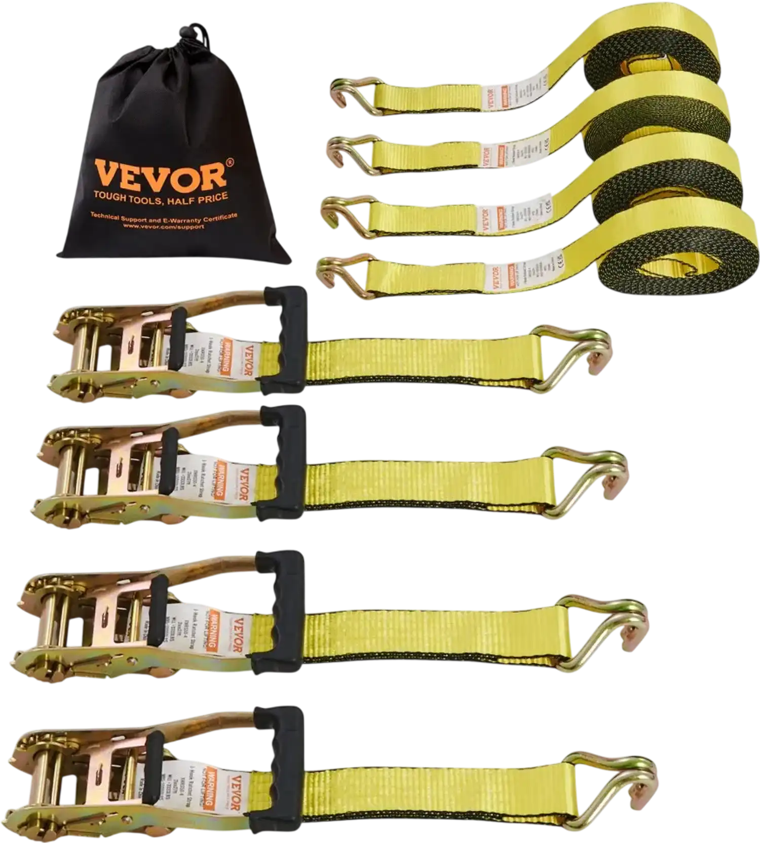 Vevor Ratchet Tie-Down Straps 4PK 2