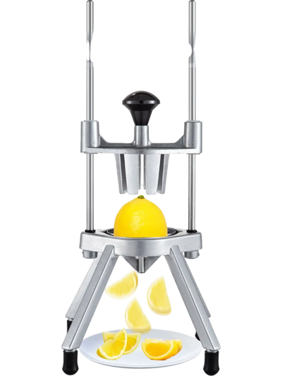VEVOR 6-Section Commercial Easy Wedger Stainless Steel Blade Fruit Lime Slicer, Lemon Cutter for Home Bar Restaurant