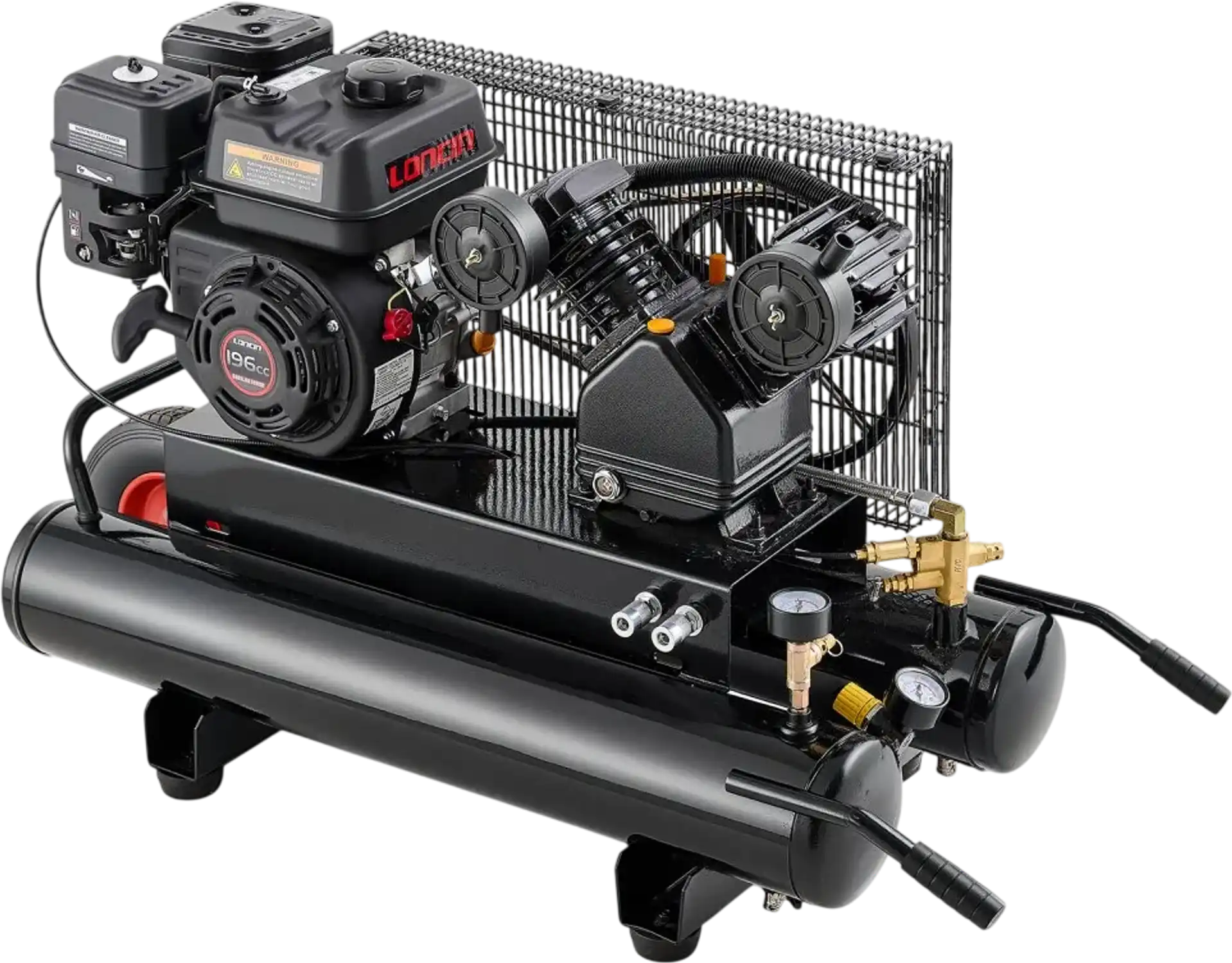 Vevor Gas Powered Air Compressor 8 Gallon Twin-Tank 6.5HP 7 CFM 115 PSI New