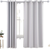 VEVOR Blackout Curtains, White Blocking Drapes for Bedroom and Living Room, 2 Panels Set Grommet Room Darkening Curtain, Solid Thermal Insulated Drapes, Noise Reducing Window Treatments, 52x84 inch