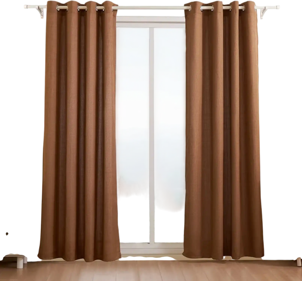 VEVOR Natural Linen Curtains, 52 x 84 inch 2 Panels Set, Grommet Light Filtering Thick Flax Textured Linen Drapes, Privacy Burlap for Living Room, Bedroom, Farmhouse, Sunroom, Office Window Curtain