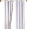 VEVOR Blackout Curtains, 84 Inch Length 2 Panels Set, 52 Inch Wide Each, Thermal Insulated 100% Blackout Light Blocking Drapes, 3-Layer, with Grommets, Curtains for Bedroom Living Room Window, White