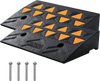 VEVOR Rubber Curb Ramp 2 Pack, 4.3" Rise Height Heavy-Duty 33069 lbs/15 T Capacity Threshold Ramps, Driveway Ramps with Stable Grid Structure for Cars, Wheelchairs, Bikes, Motorcycles