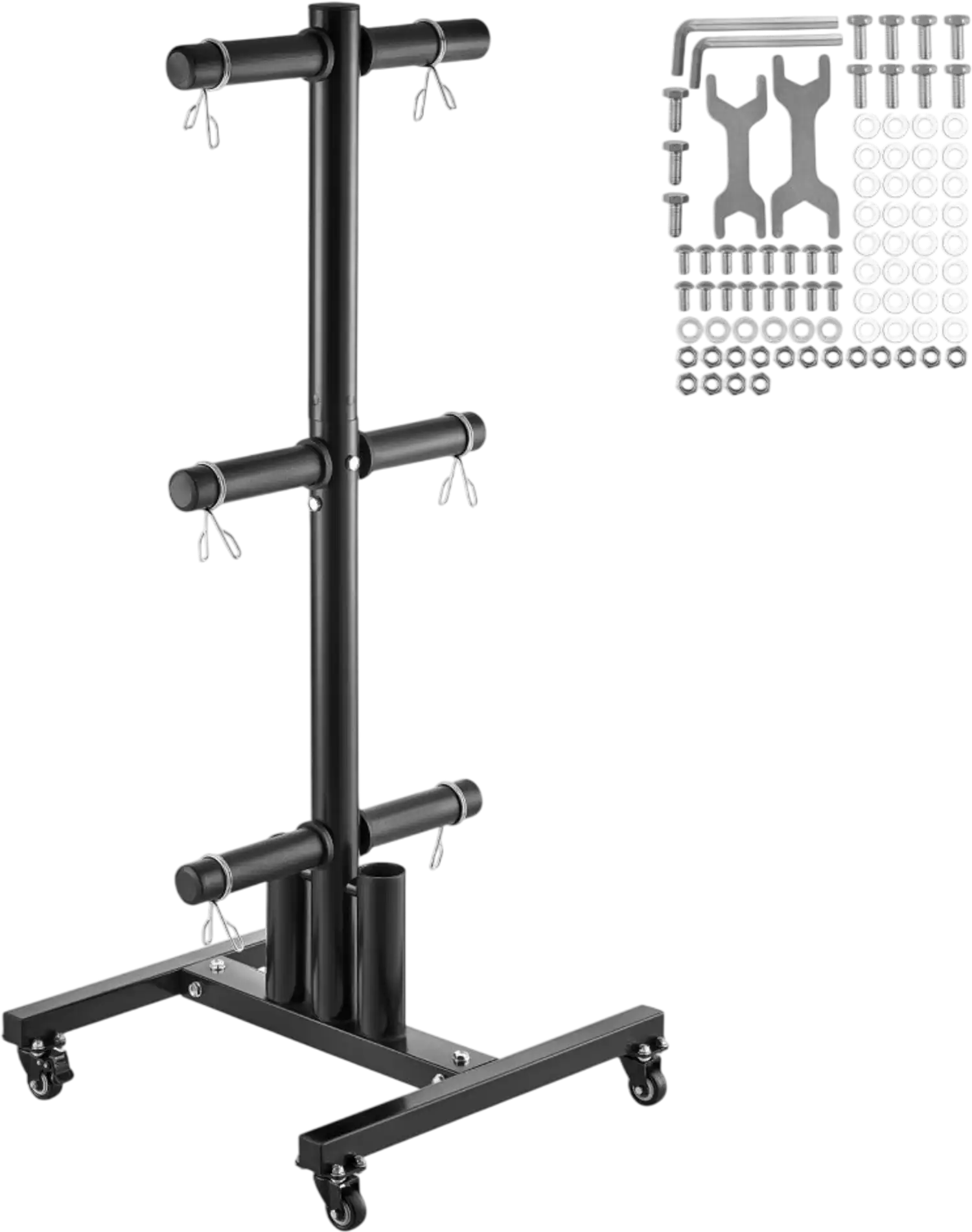 Vevor Weight Plate Rack Vertical Storage Stand with Wheels 1000 lbs New