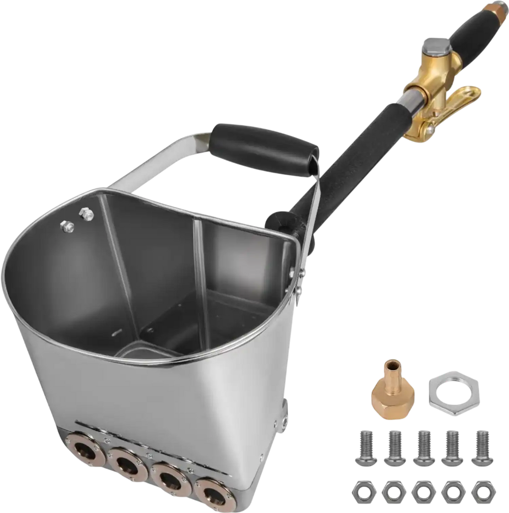VEVOR 4 Jet 3Hp Stucco Sprayer Plaster Sprayer Cement Mortar Spray Gun Hopper Wall Paint Spray Gun Wall Painting Concrete Tool Manual Sprayer for Painting Wall or Ceilings