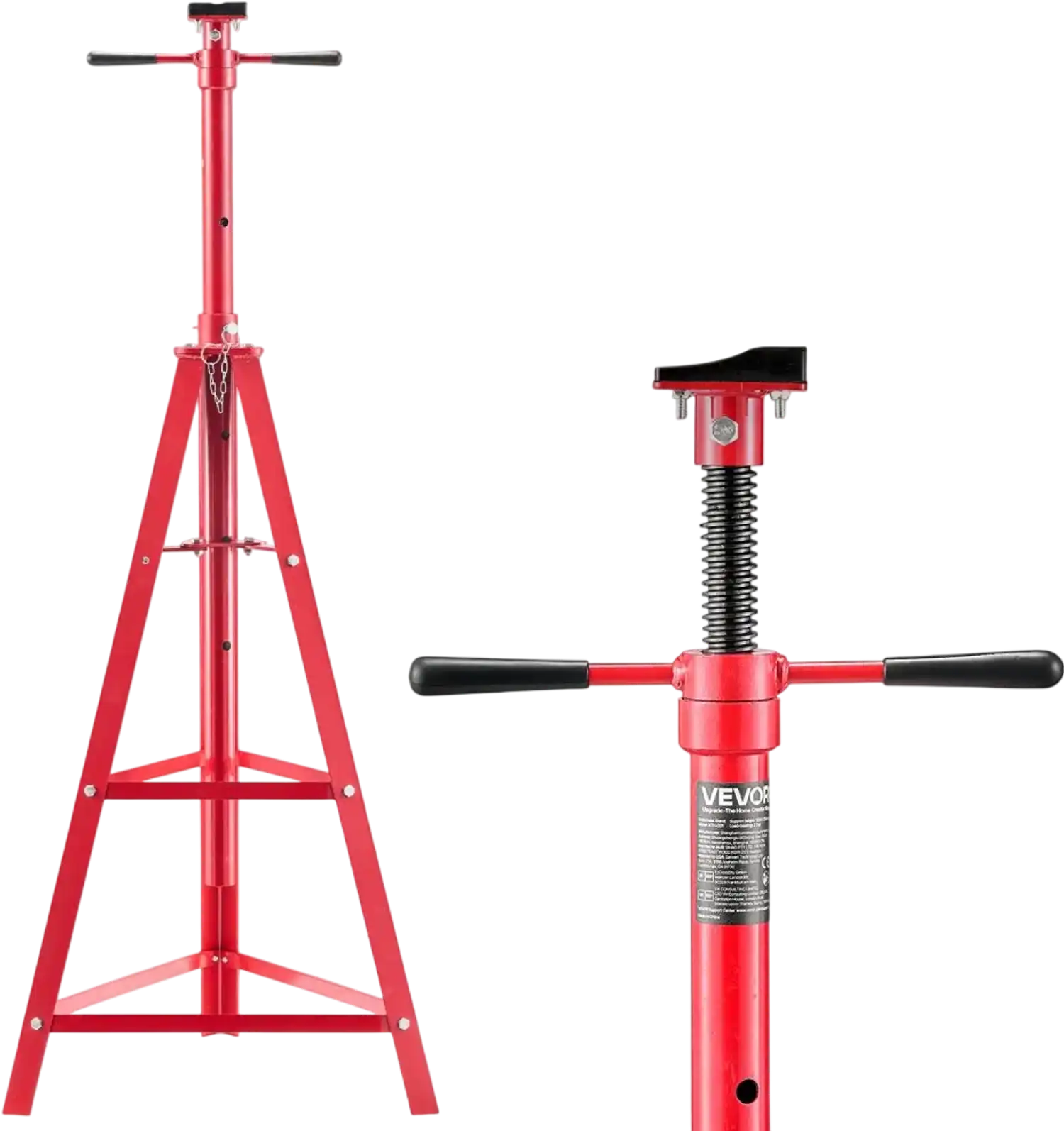 Vevor Underhoist Stand 2 Ton Adjustable Tripod High Lift Jack Stand New