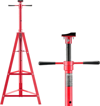 VEVOR Under Hoist Tripod Stand, 2 Ton (4409 lbs) Capacity High Lift Jack Stand Reach Underhoist Support, Lifting from 47.24