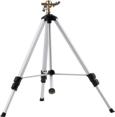 VEVOR Impact Sprinkler on Tripod Base, Heavy Duty Tripod Sprinklers with Brass Head & 3/4