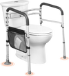 VEVOR Toilet Safety Rail, 300 LBS Foldable Toilet Seat with Non-Slip Handles, Portable Versatile Toilet Handrails with Reinforced Aluminum Alloy Tube, Fit for Seniors, Pregnant Women & the Injured