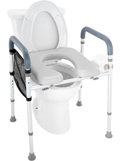 VEVOR Raised Toilet Seat, 7-Position Height Adjustment 19.3