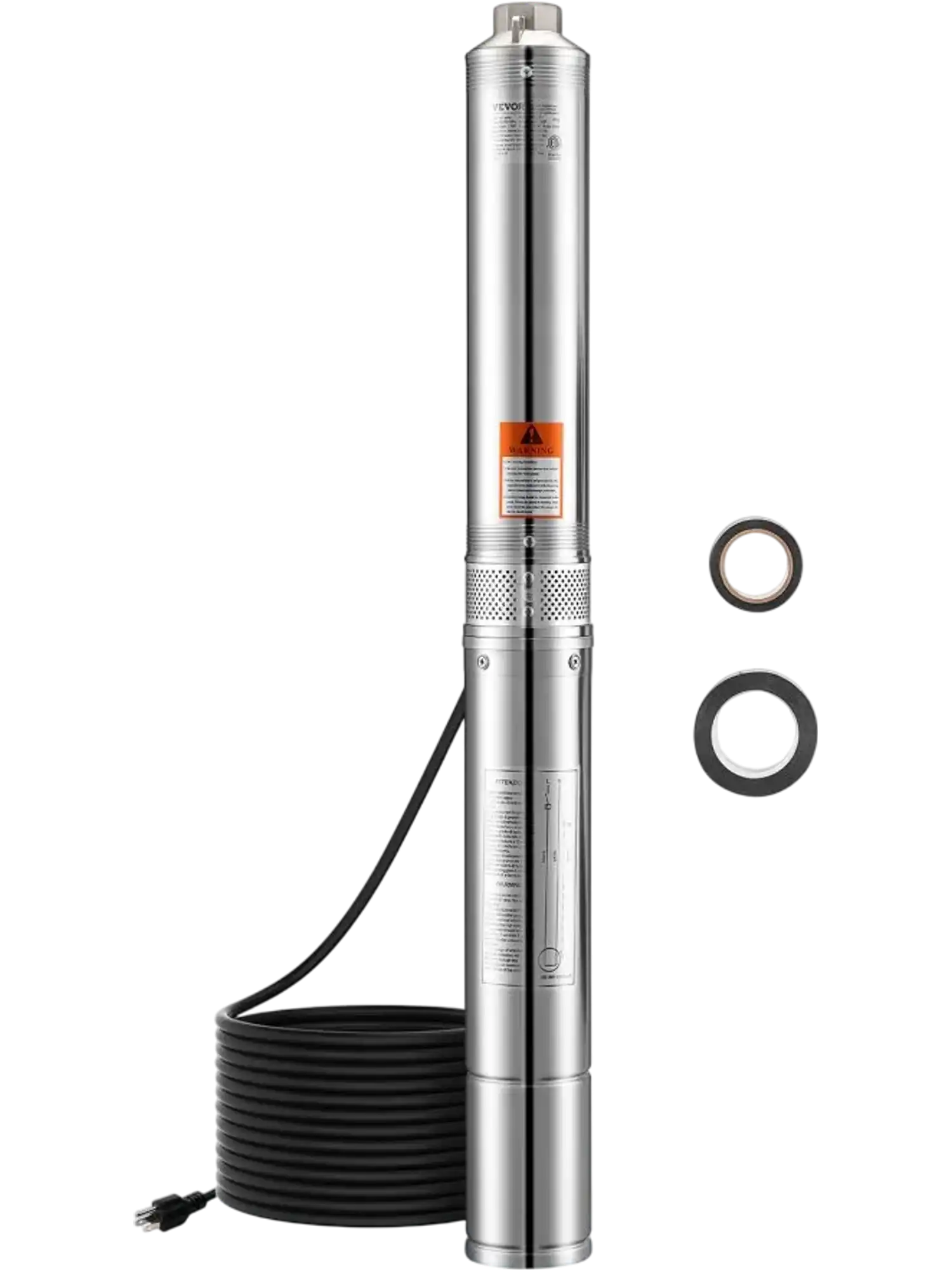 Vevor Deep Well Submersible Pump 1.5 HP 31.7 GPM 276' Head Stainless Steel New
