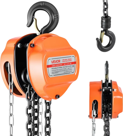 Vevor Manual Chain Hoist 1/2 Ton 1100 lbs 10' G80 Chain Block New
