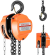 VEVOR Hand Chain Hoist, 1 Ton 2200 lbs Capacity, Manual Chain Block with Upgrade G80 Galvanized Chain, 20 ft Lifting Height, Heavy Duty Pulley Hoist for Garage Warehouse Automotive Machinery, Orange