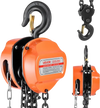 VEVOR Hand Chain Hoist, 2 Ton 4400 lbs Capacity, Manual Chain Block with Upgrade G80 Galvanized Chain, 10 ft Lifting Height, Heavy Duty Pulley Hoist for Garage Warehouse Automotive Machinery, Orange