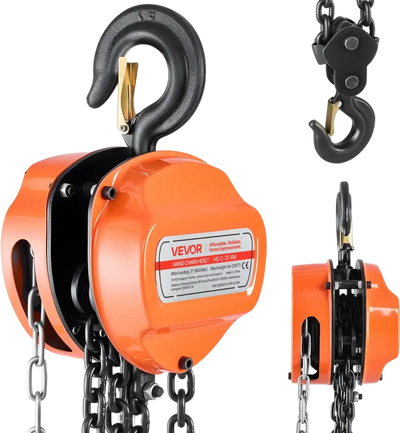 Vevor Manual Chain Hoist 3 Ton 6600 lbs 20' G80 Chain New