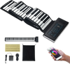 VEVOR 88 Keys Roll Up Keyboard Piano, 128 Rhythms, 128 Tones Portable Electric Digital Hand Roll Piano with Rechargeable Battery 2W Speaker LED Display 5 Ports MIDI Function, for Kids Beginners Adults