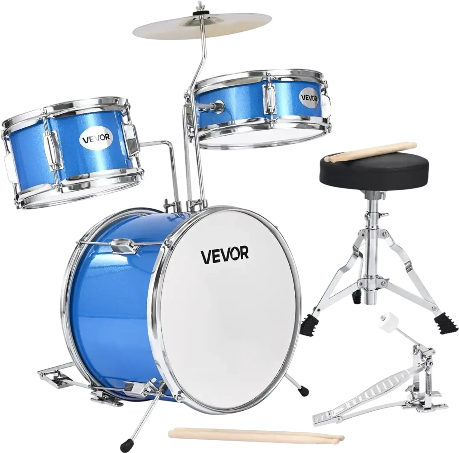 Vevor Drum Set 3-Piece Kids Junior Drum Kit 14