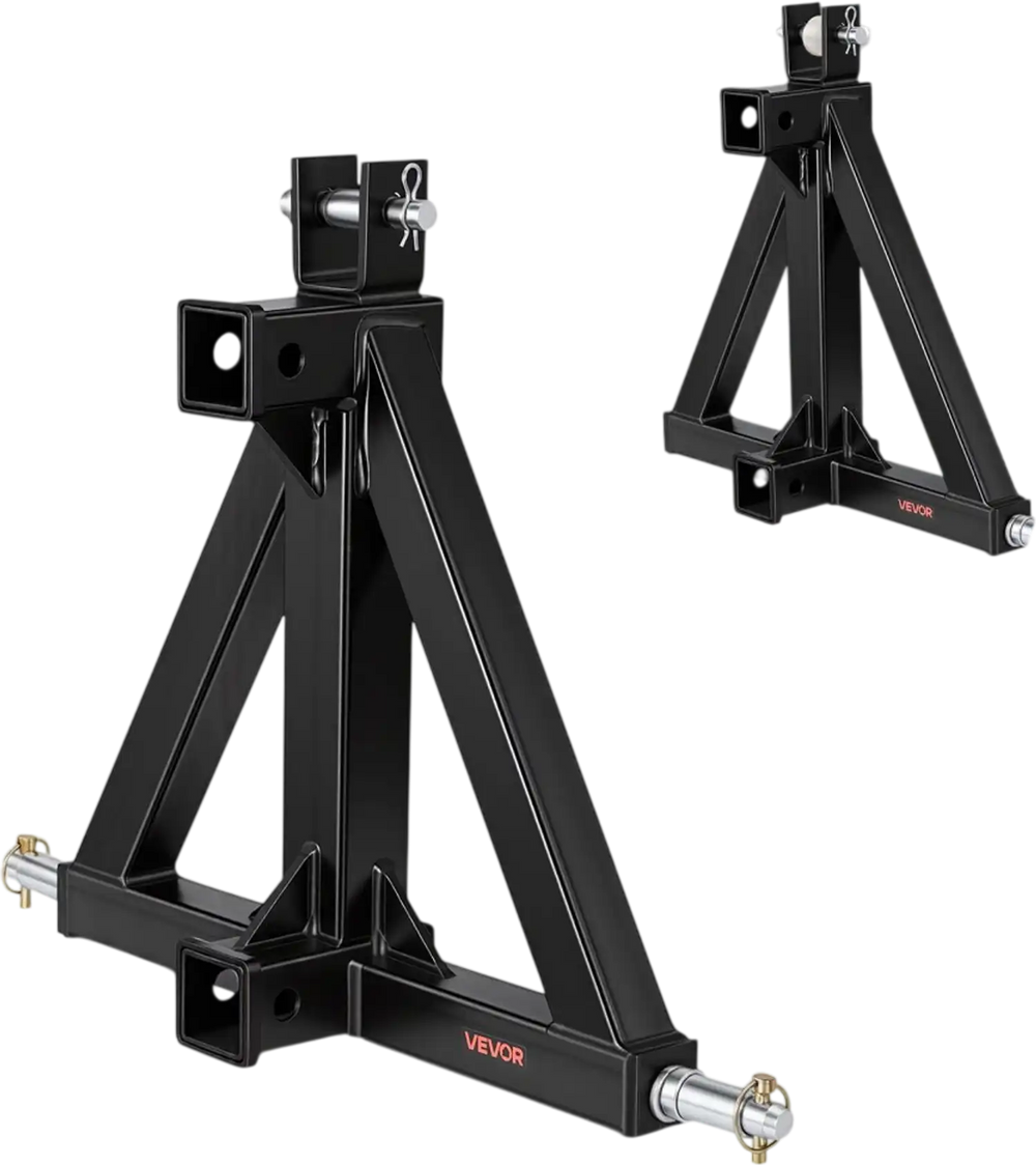 VEVOR 3 Point Trailer Hitch with 2" Receiver, 3 Pt Quick Hitch Attachment, Tractor Tow Drawbar Adapter, Compatible with Category 1, Kubota, Mahindra, Ford, Yanmar, John Deere, Massey Ferguson, Tractor